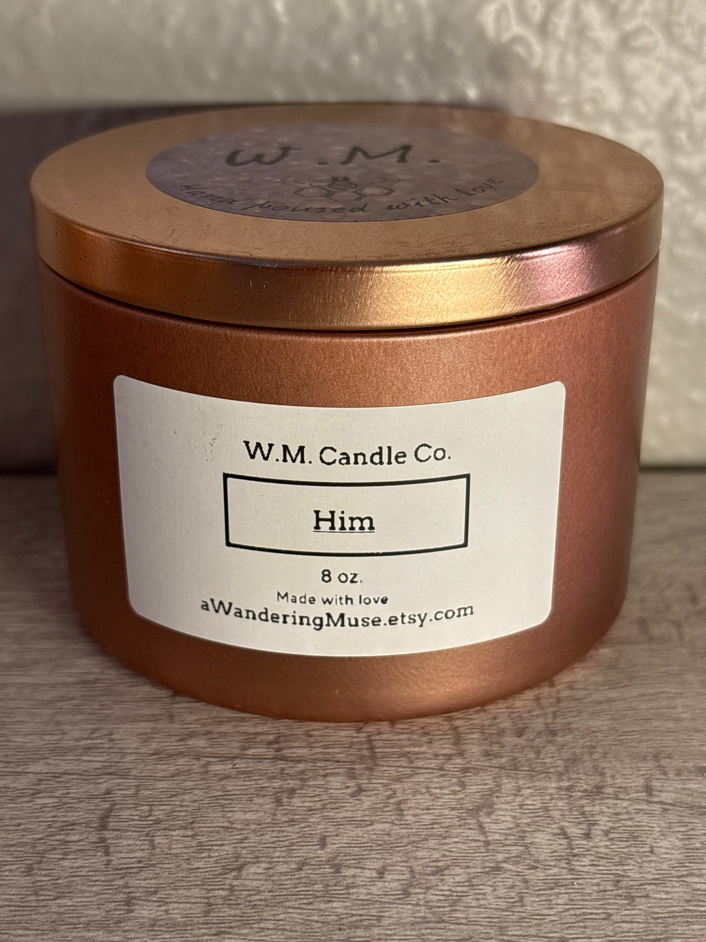 -Him- 8oz Organic Soy Candle