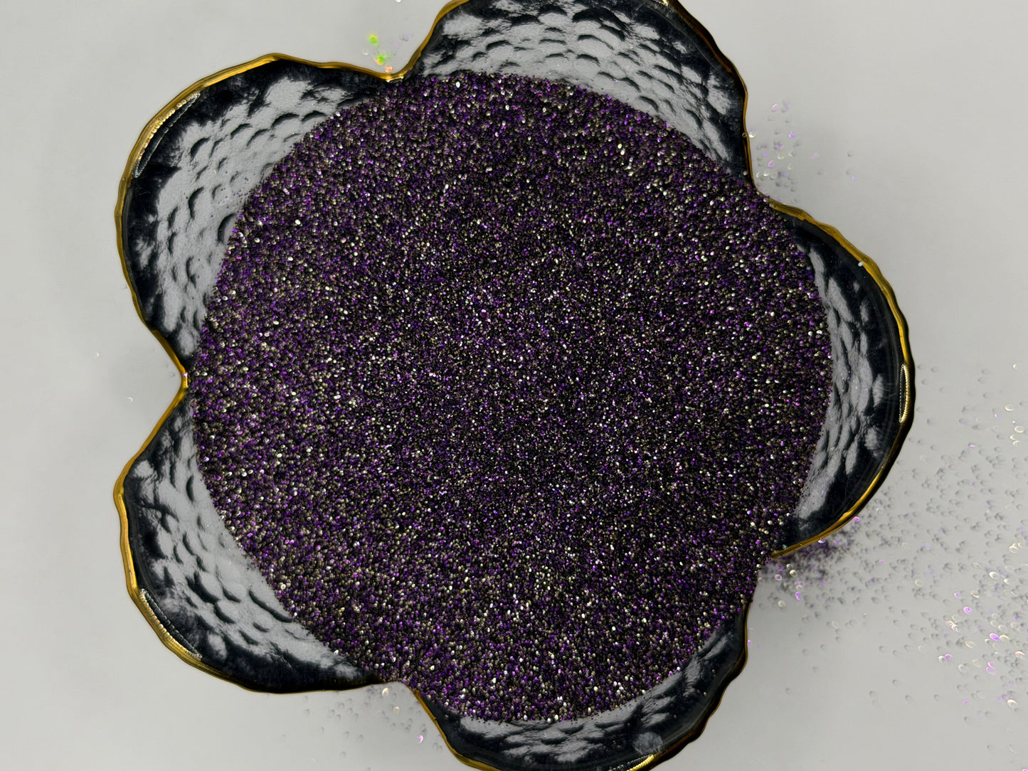 -Gothic Kiss- Metallic Purple and Black Custom Fine Glitter