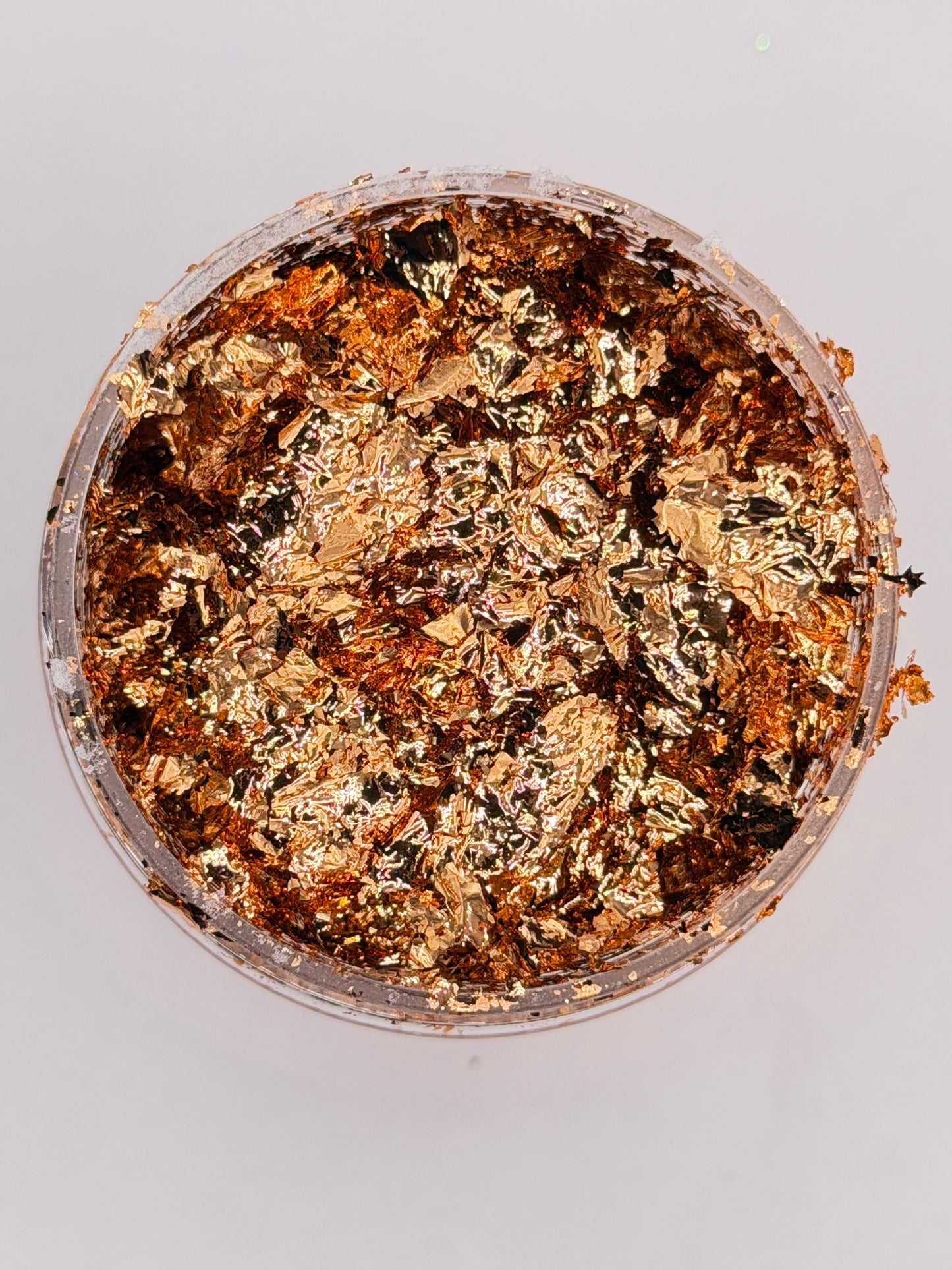 -Amber- Dark Amber Metallic Foil Flakes