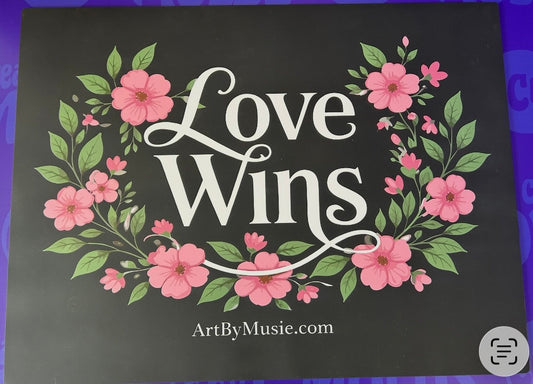 "Love Wins" 18x24 Silicone Artist's Mat