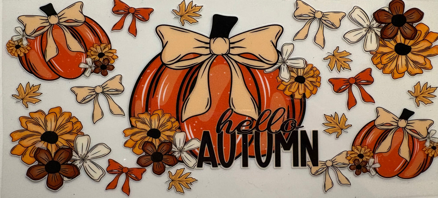 Hello Autumn, Pumpkins, Bows