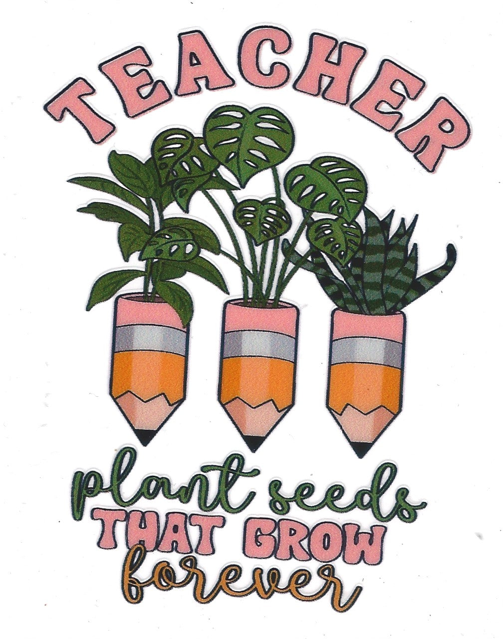 Teachers plant seeds that grow forever.