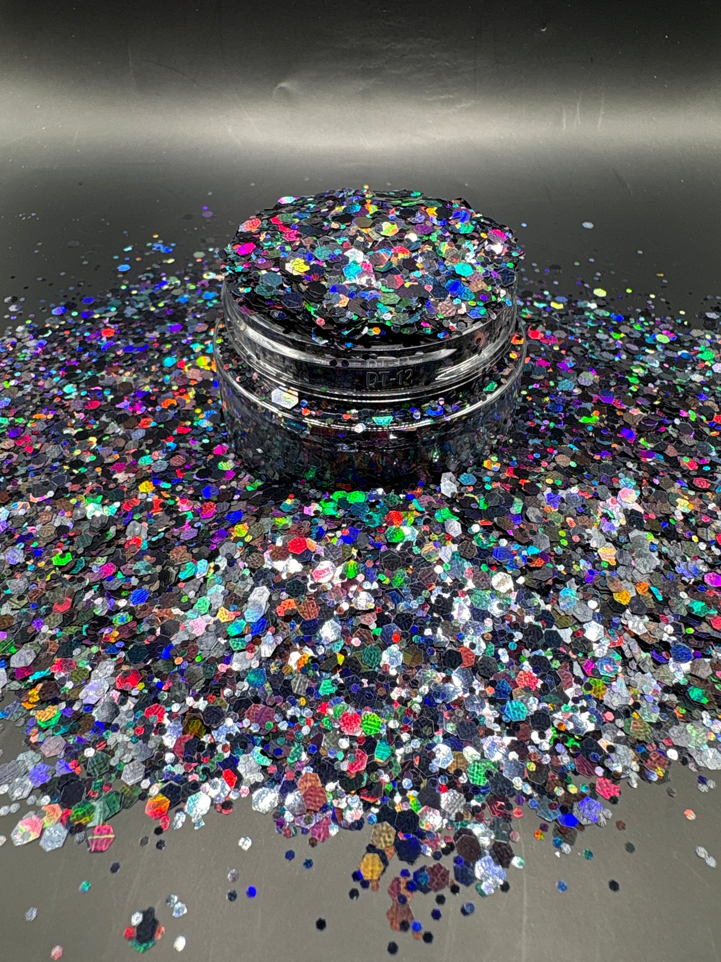 -Midnight Muse- Black Holo Glitter