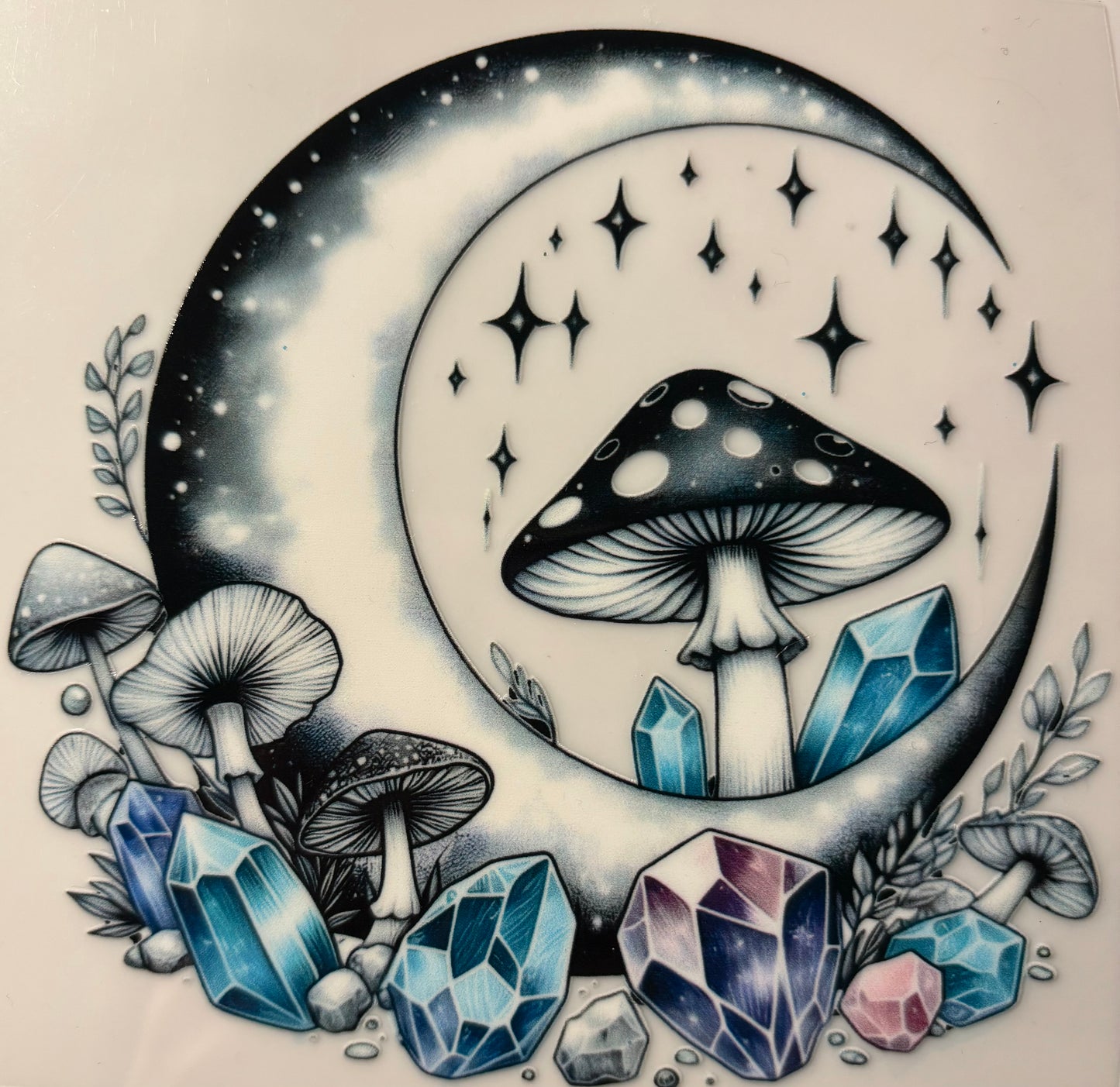 Crystal Moon and Mushrooms