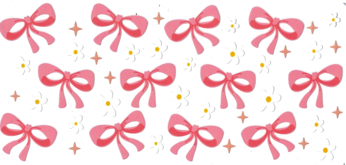 Pink Bows and White Daisies