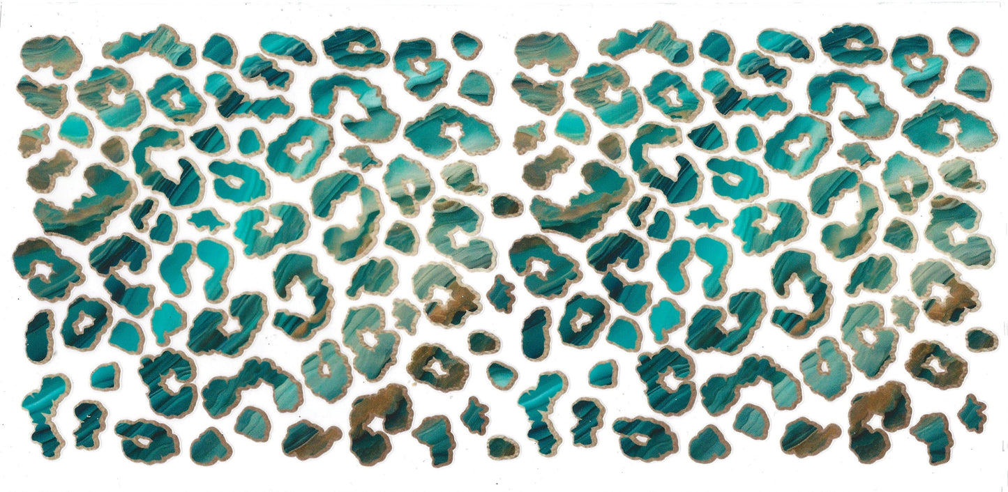 Teal Leopard Print
