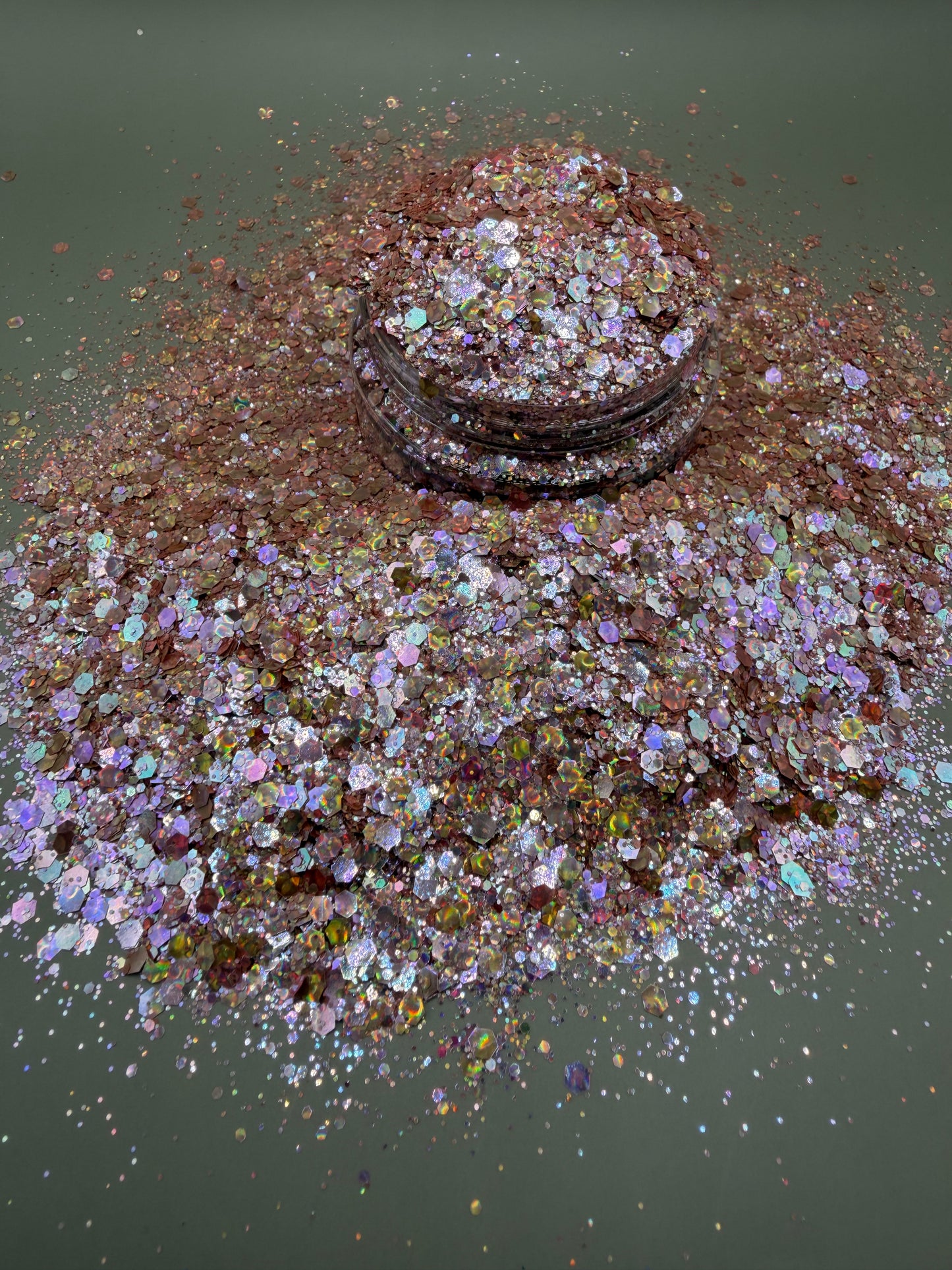 -Bridgerton- Rose Gold Cateye High Flash Glitter