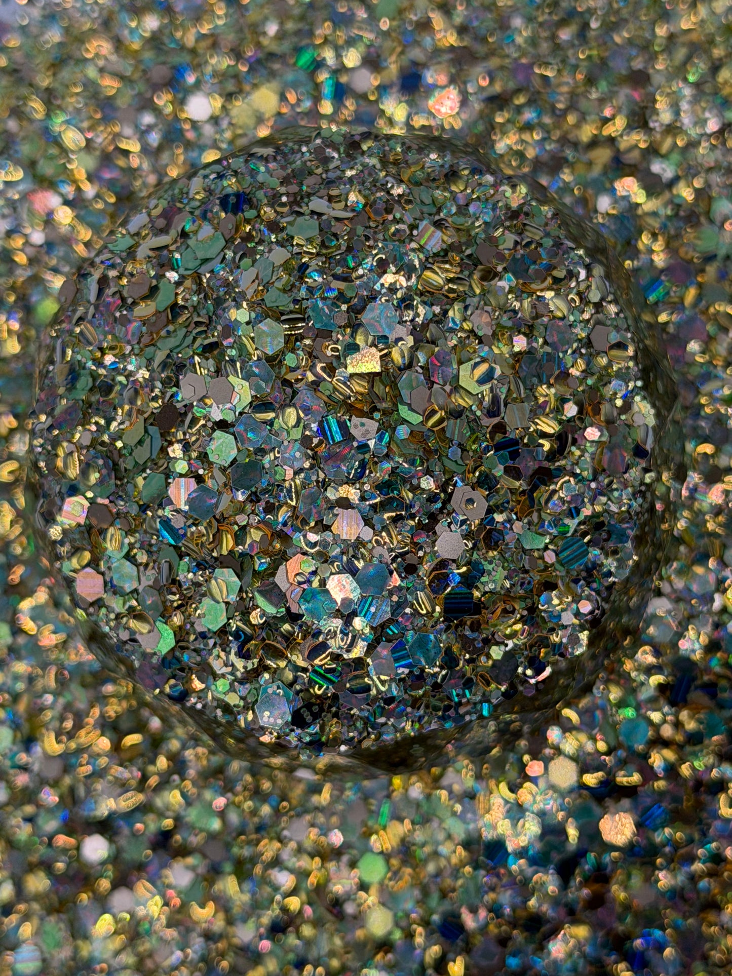 -Royal Christmas- Green and Gold Custom Chunky Mixed Glitter