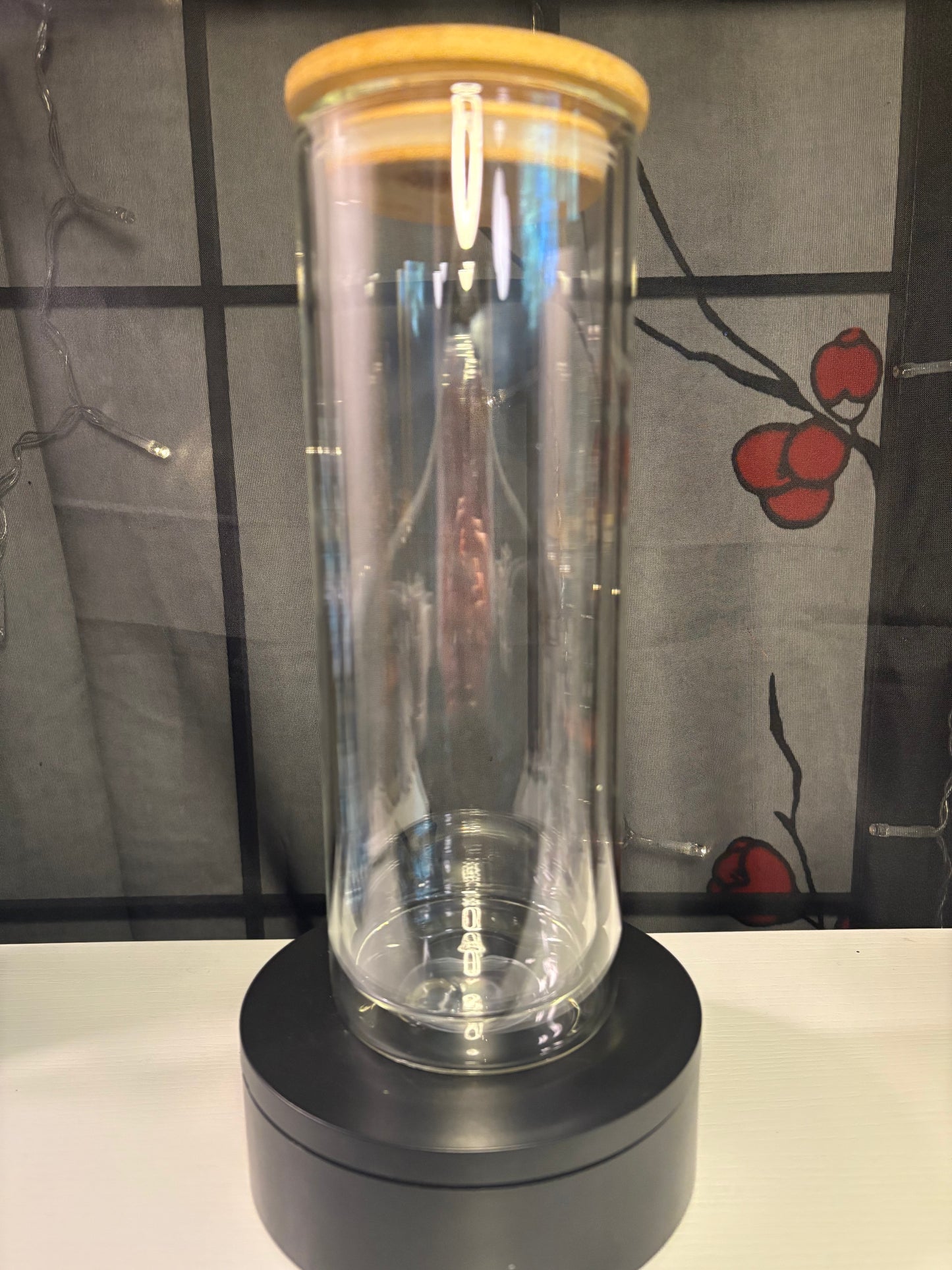 (Oopsie) Glass Snowglobe, 25 oz misprint, side walls touch in one spot, add glitter for $5