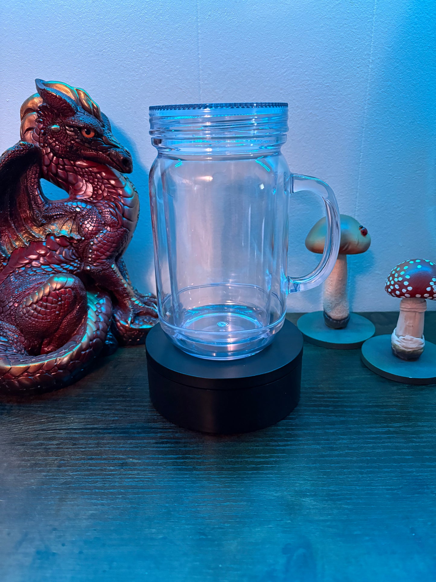 20oz Mason Jar Glitter Globe! (Diamond Compatible) (polycrylic option only)