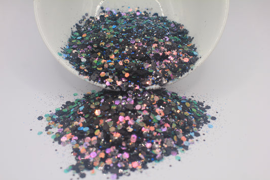 -Sparrow- Black and Multi colored Custom Chunky Mix