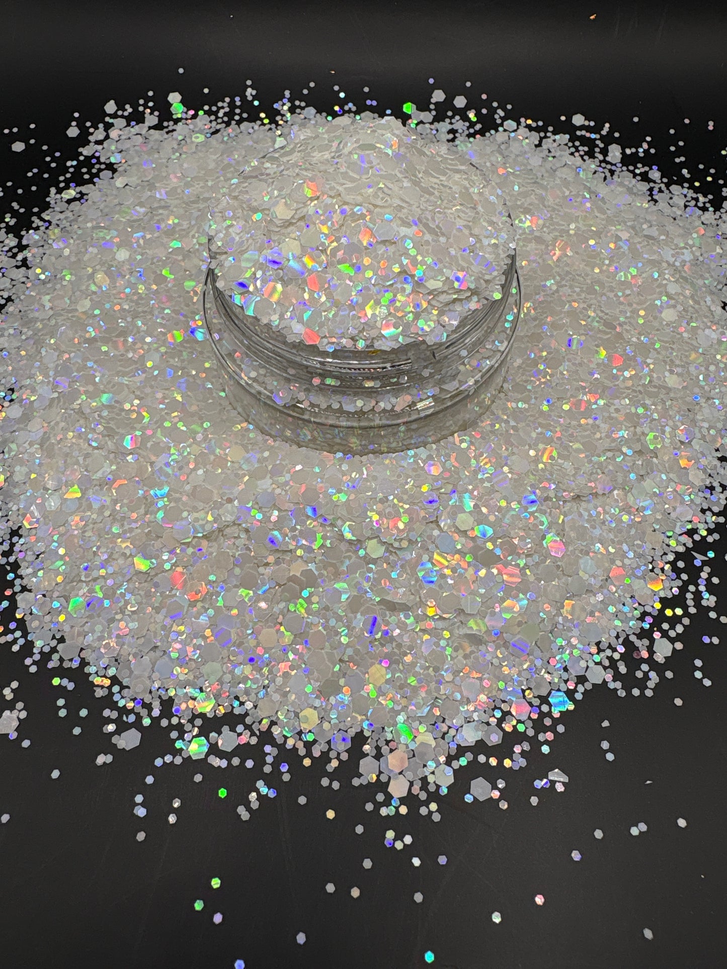 -White Diamonds- White Holographic MixGlitter