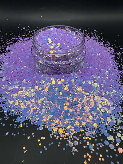 -Wild Orchid- High Flash Colorshift Purple/Pastel Blue Chunky Glitter