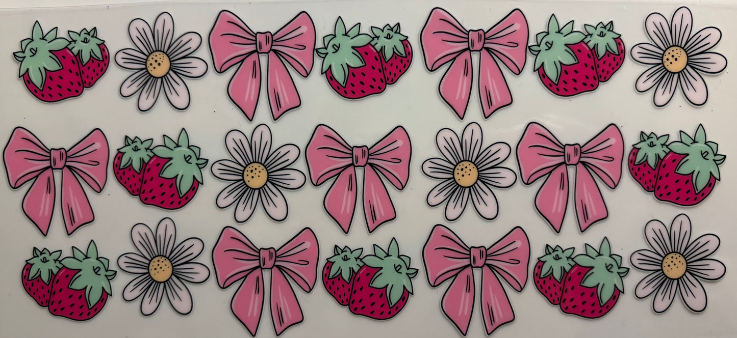 Cutsie Bows, Strawberries, Floral
