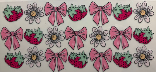 Cutsie Bows, Strawberries, Floral