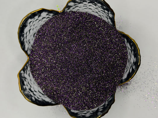 -Gothic Kiss- Metallic Purple and Black Custom Fine Glitter