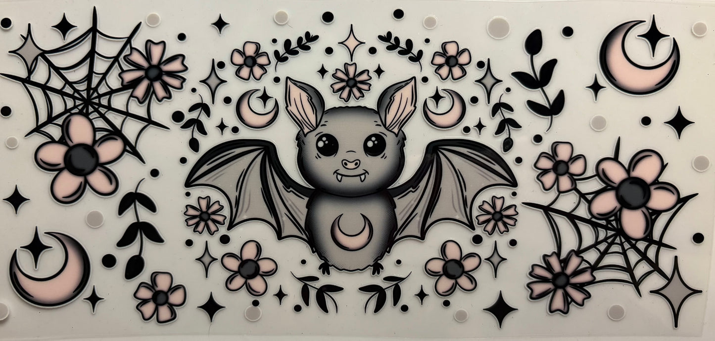 Bat, Flowers, Spiderwebs, Cutsie, Halloween