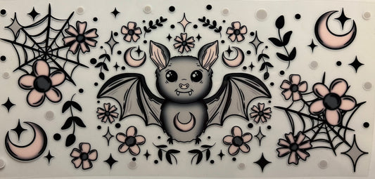 Bat, Flowers, Spiderwebs, Cutsie, Halloween