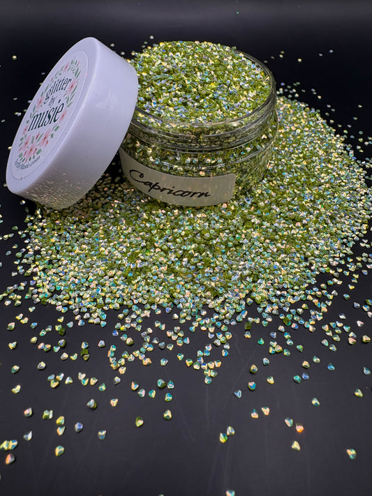 -Capricorn- Teal Green Mini Opal Diamonds