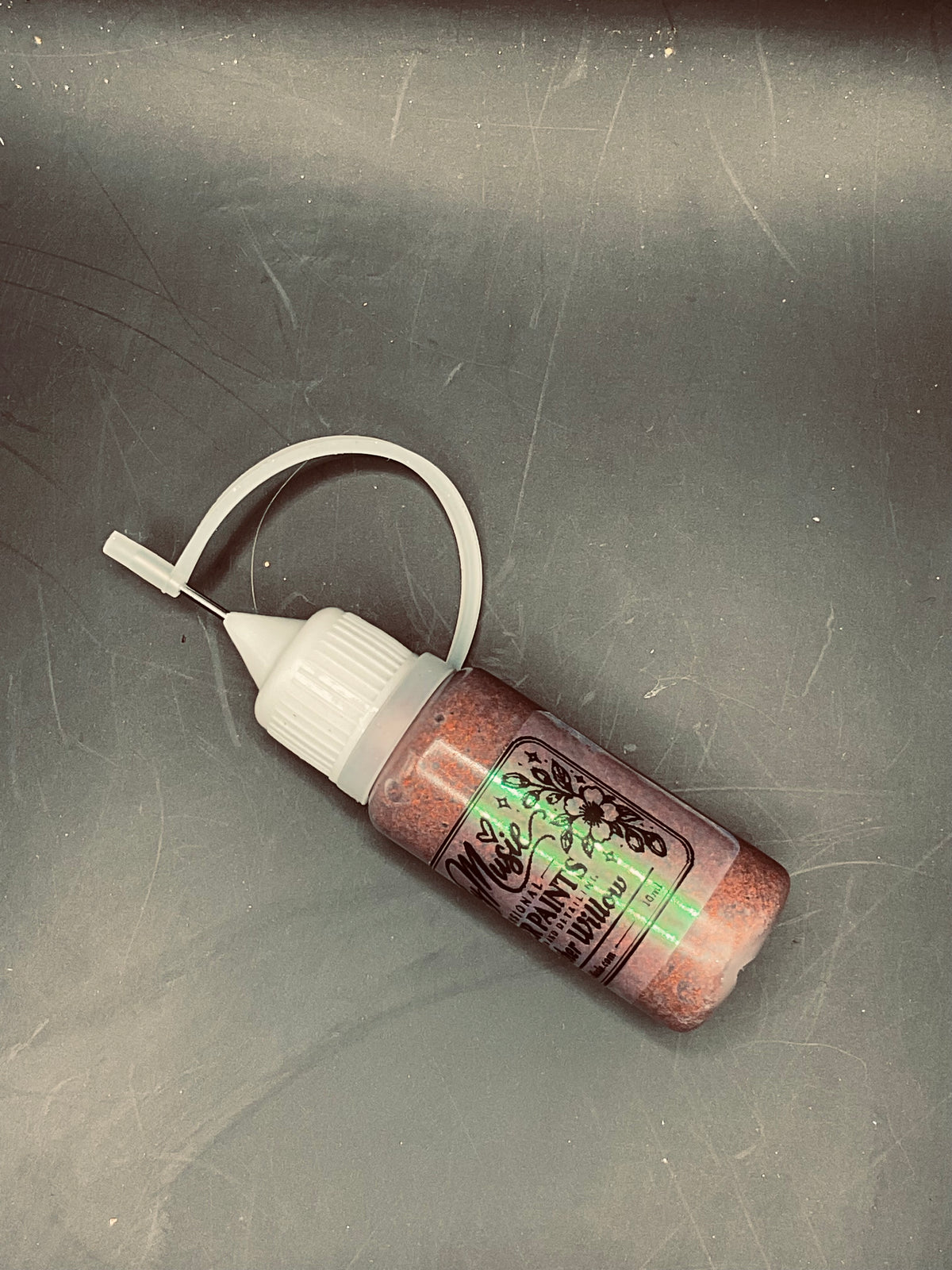 -Grandmother Willow- Tree Bark Inspired deep Brown Dimensional Glitter Paint