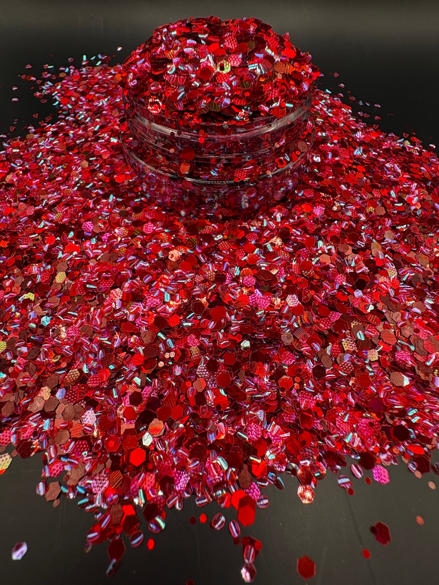 -Craven- Red Custom Chunky Mixed Glitter, Limited