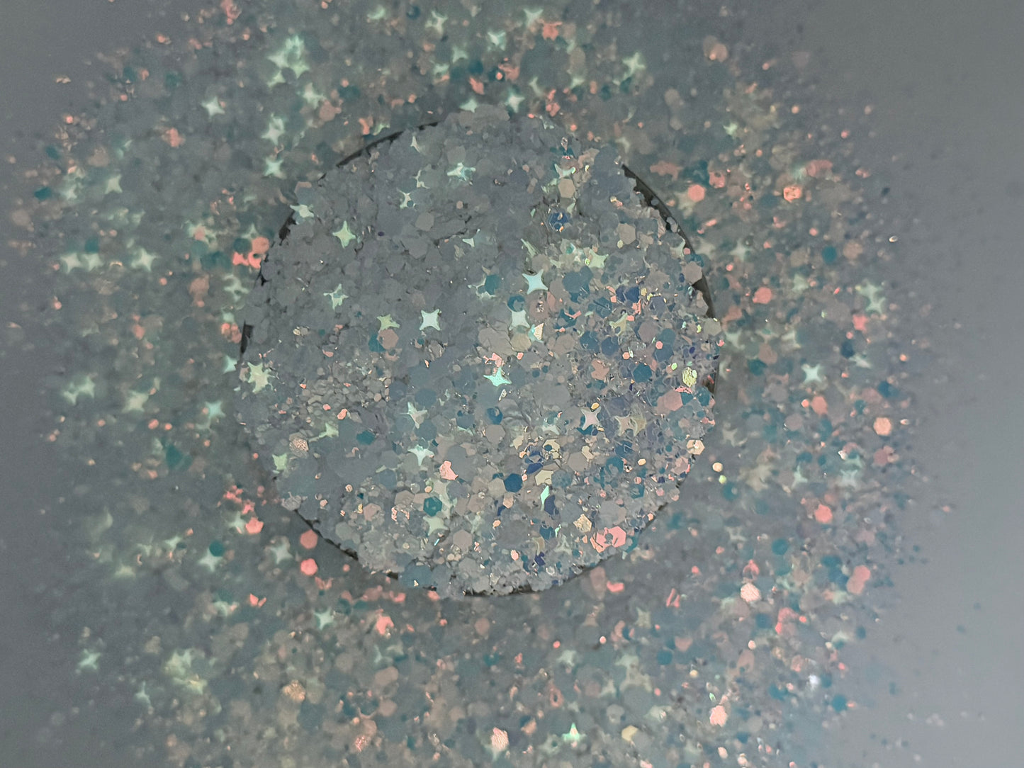 -Written In The Stars- Chameleon White/Opal Custom Mix, with 4-Point Glow Stars