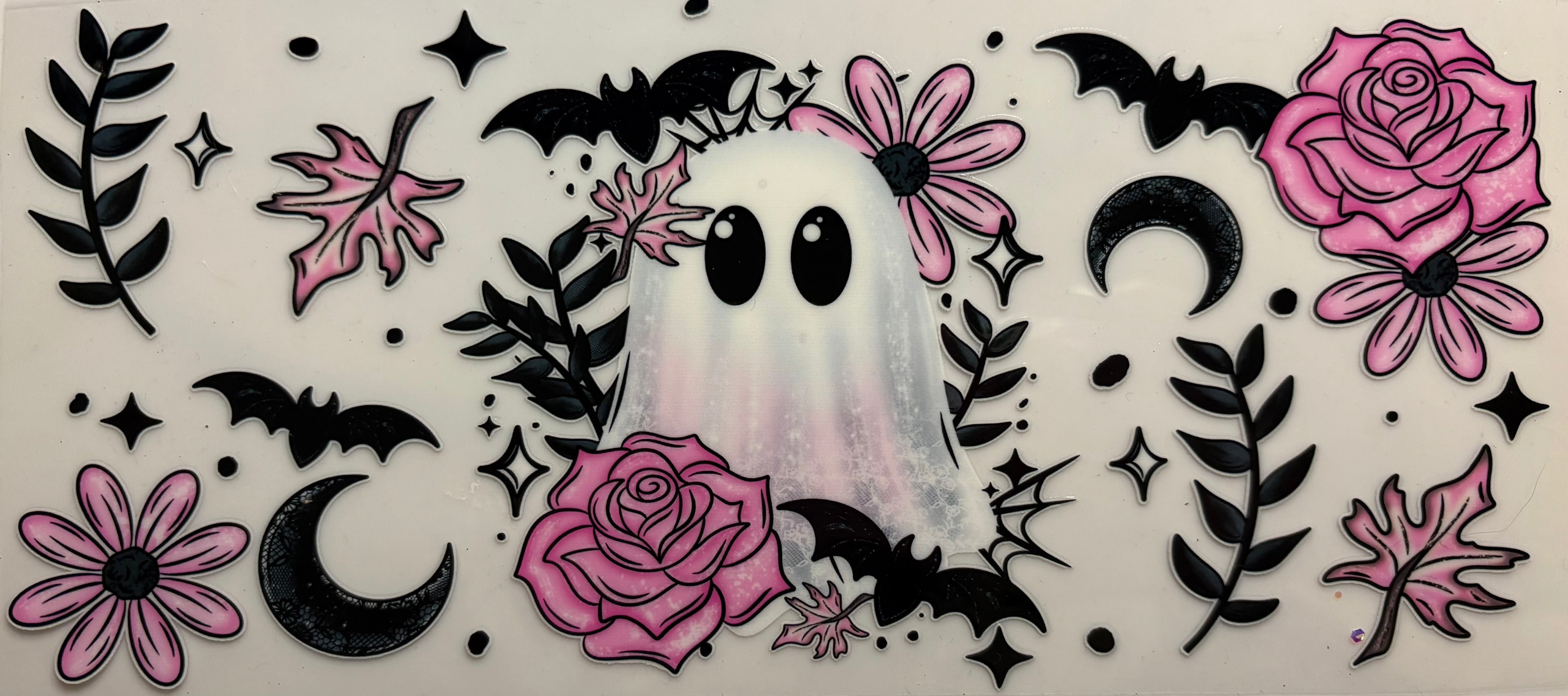 Haunted Gate Roses Pink Roses, Ghost, Halloween, – Art By Musie