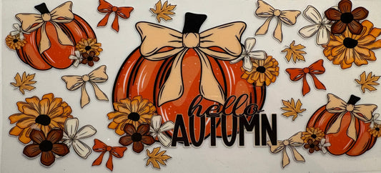 Hello Autumn, Pumpkins, Bows