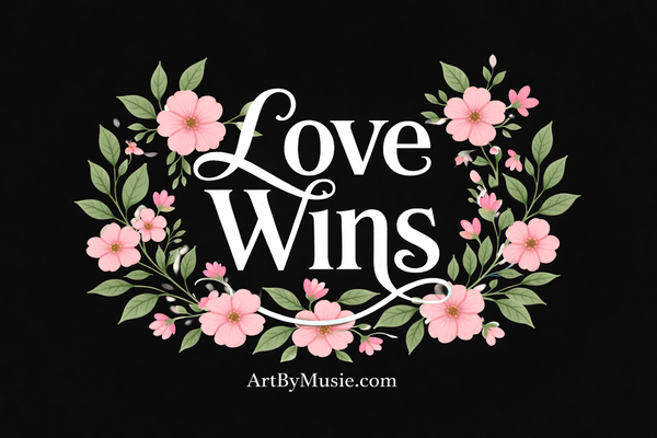 "Love Wins"  18x24 Silicone Artist's Mat
