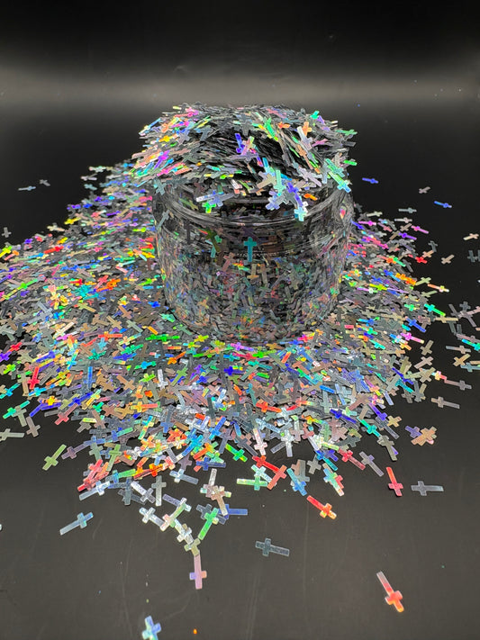 -Wondrous Cross- Silver Holographic Crosses