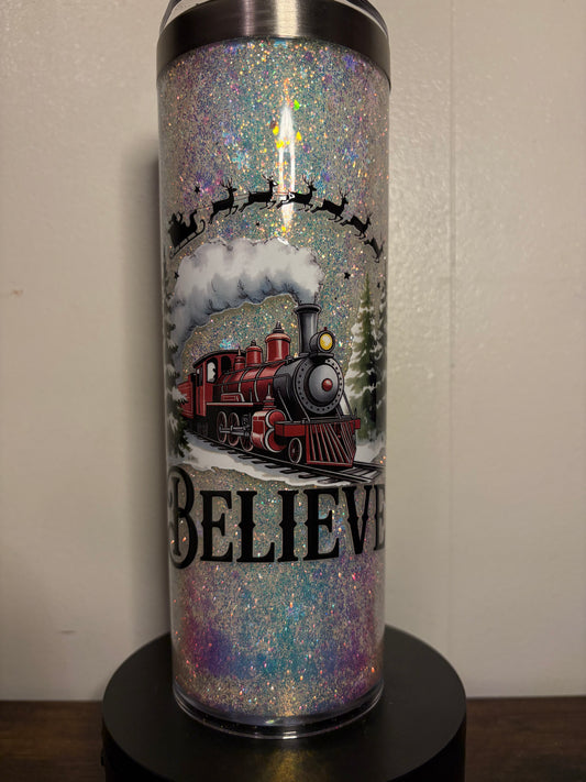 Believe, Snowglobe 20oz Tumbler