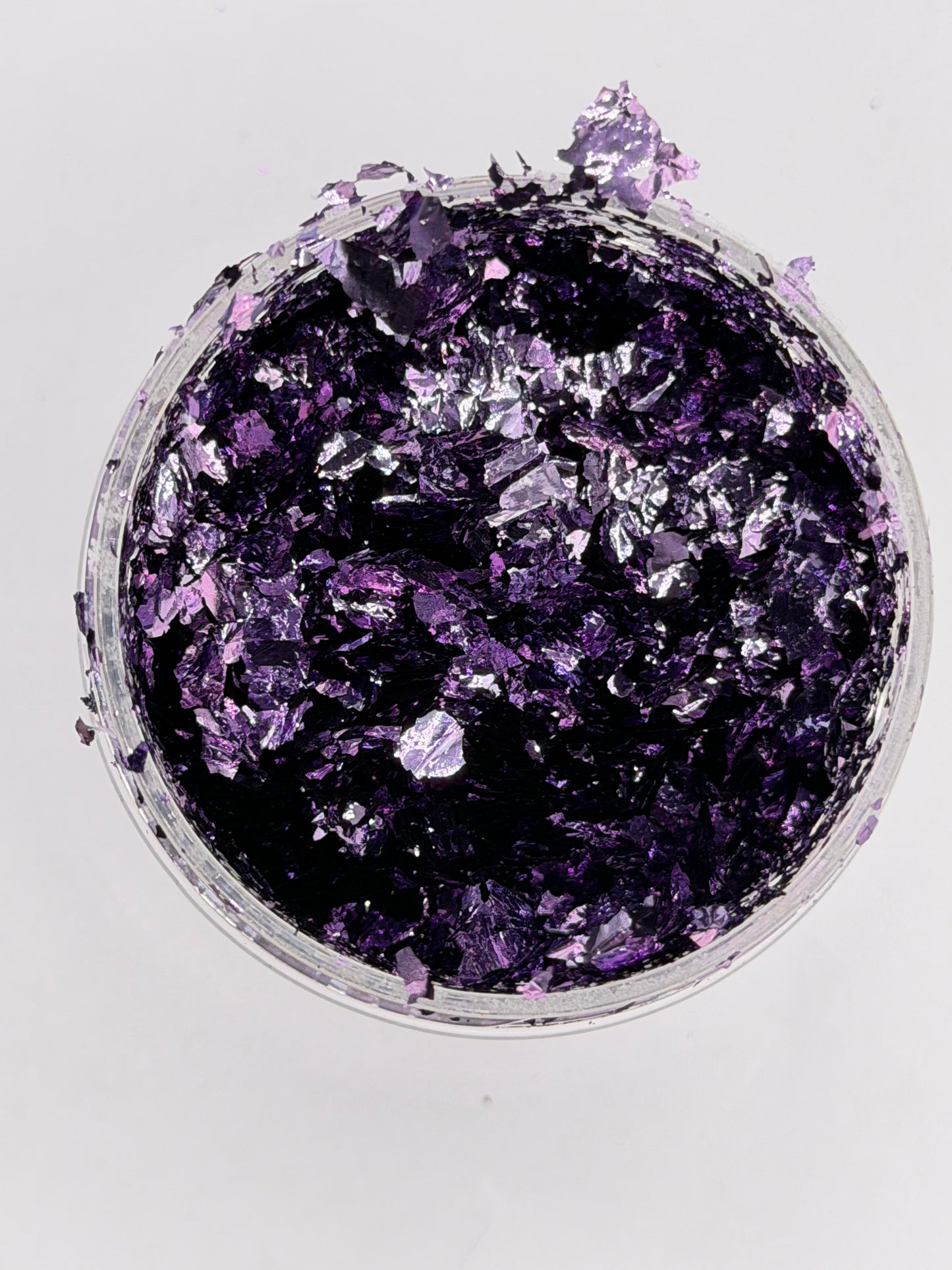 -Unfettered- Deep Warm Violet/Brown/ Charcoal Metallic Foil Flakes