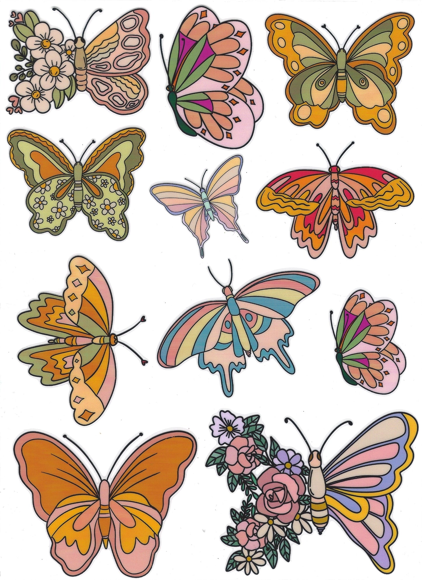 Butterflies Transfer sheet
