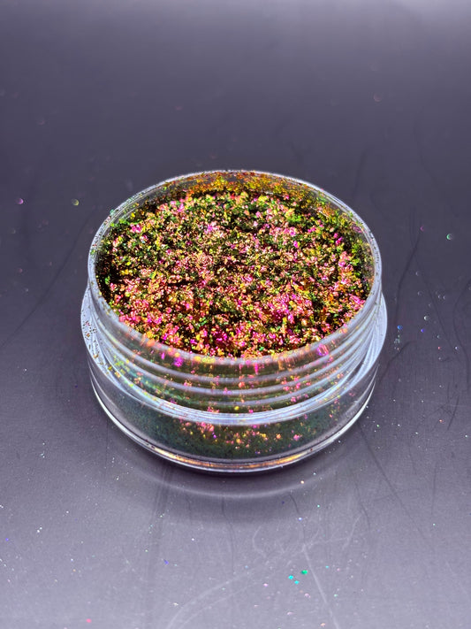 -Euphoria-Gold/Pink/Green Colorshift Chameleon Pigment Flakes