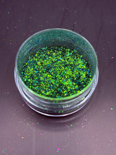 -Dragon Scale- Green/Blue Colorshift Chameleon Pigment Flake