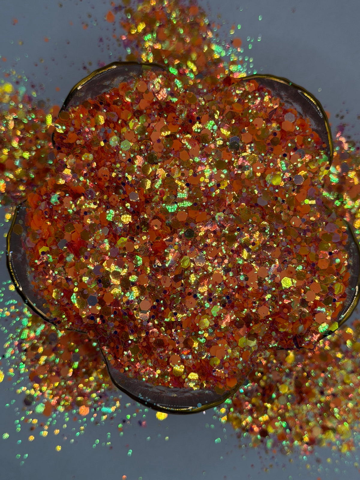 -Cute Punkin- Custom Mixed High Flash Orange and Iridescnet Glitter