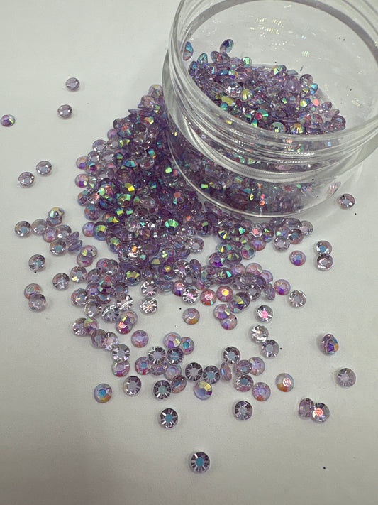 Amethyst Glass Rhinestones 3mm Flatback