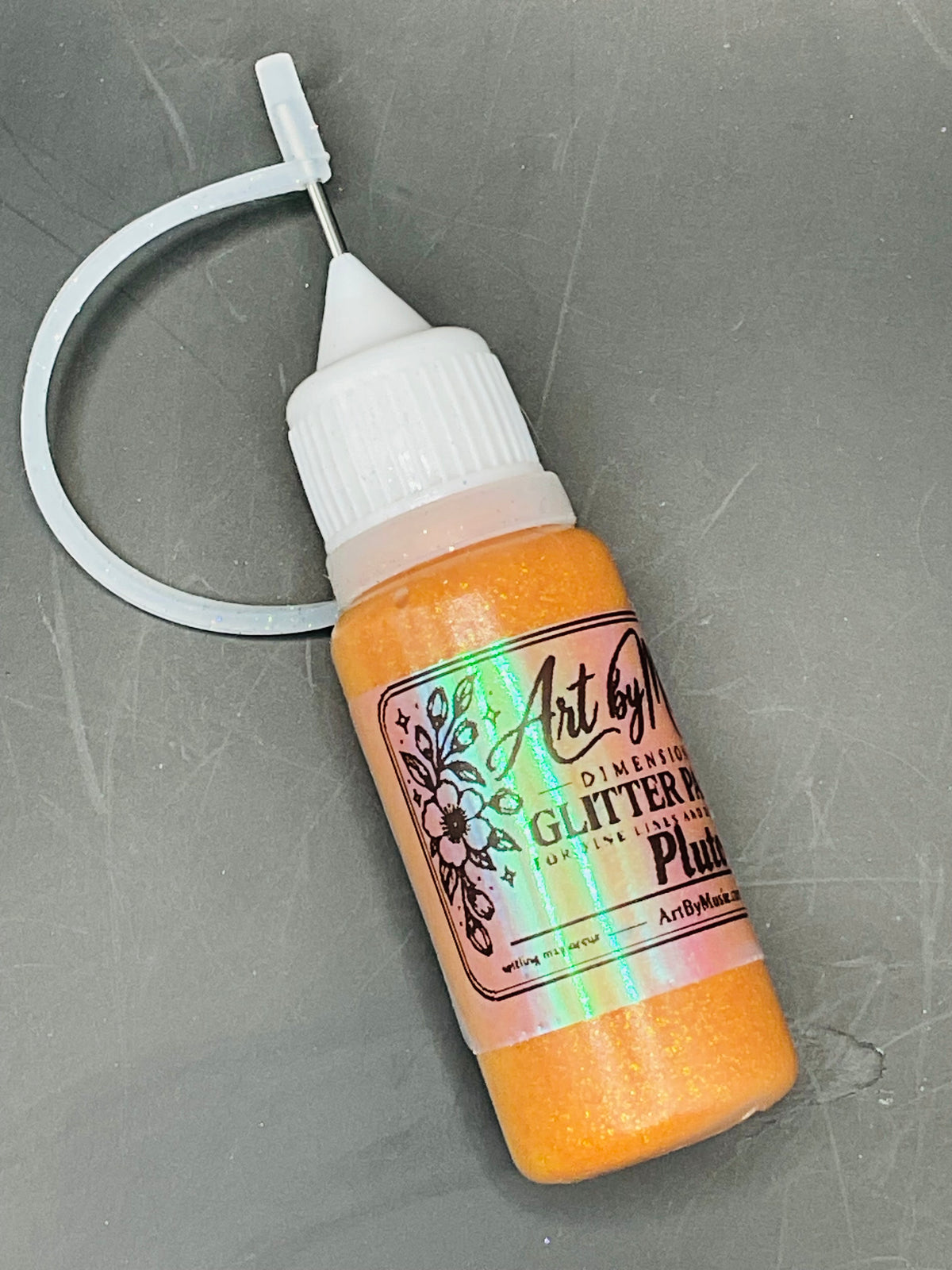 -Pluto- Chameleon Orange/IDk Opal Purple (really pretty) Dimensional Glitter Paint
