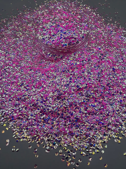 -Sunkissed Petals- pink/Gold Large Bubble Glitter