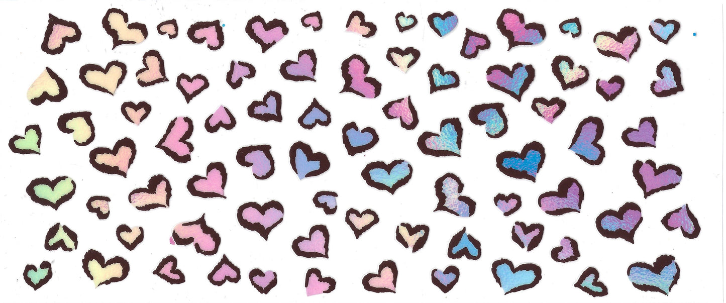 Rainbow Leopard Hearts