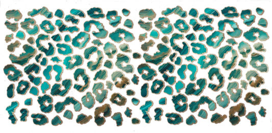 Teal Leopard Print