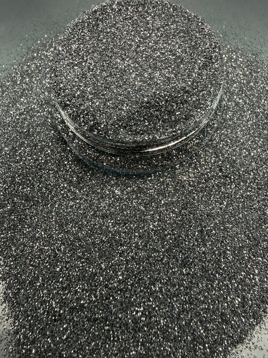 -Ebonshadow- Deep Black, Fine Metallic Glitter