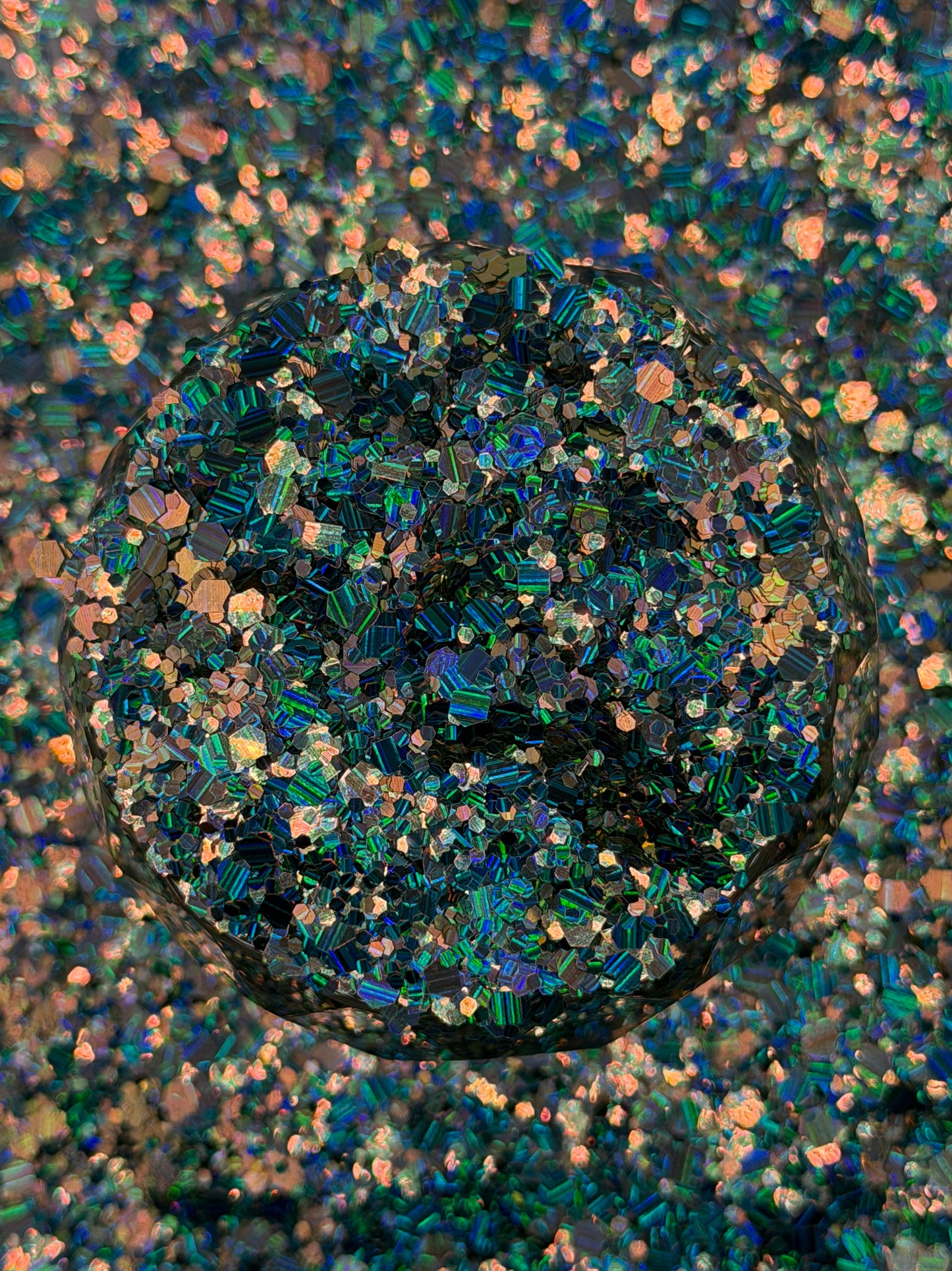 -Elven Magic- Green/ Teal/ Blue Chameleon Sliced Holographic
