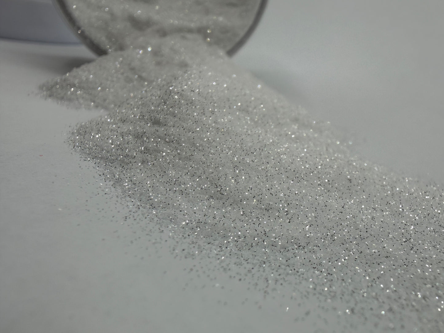 -Angel silk- Opaque Pearl White  Luxe Diamond Glitter Epoxy Additive