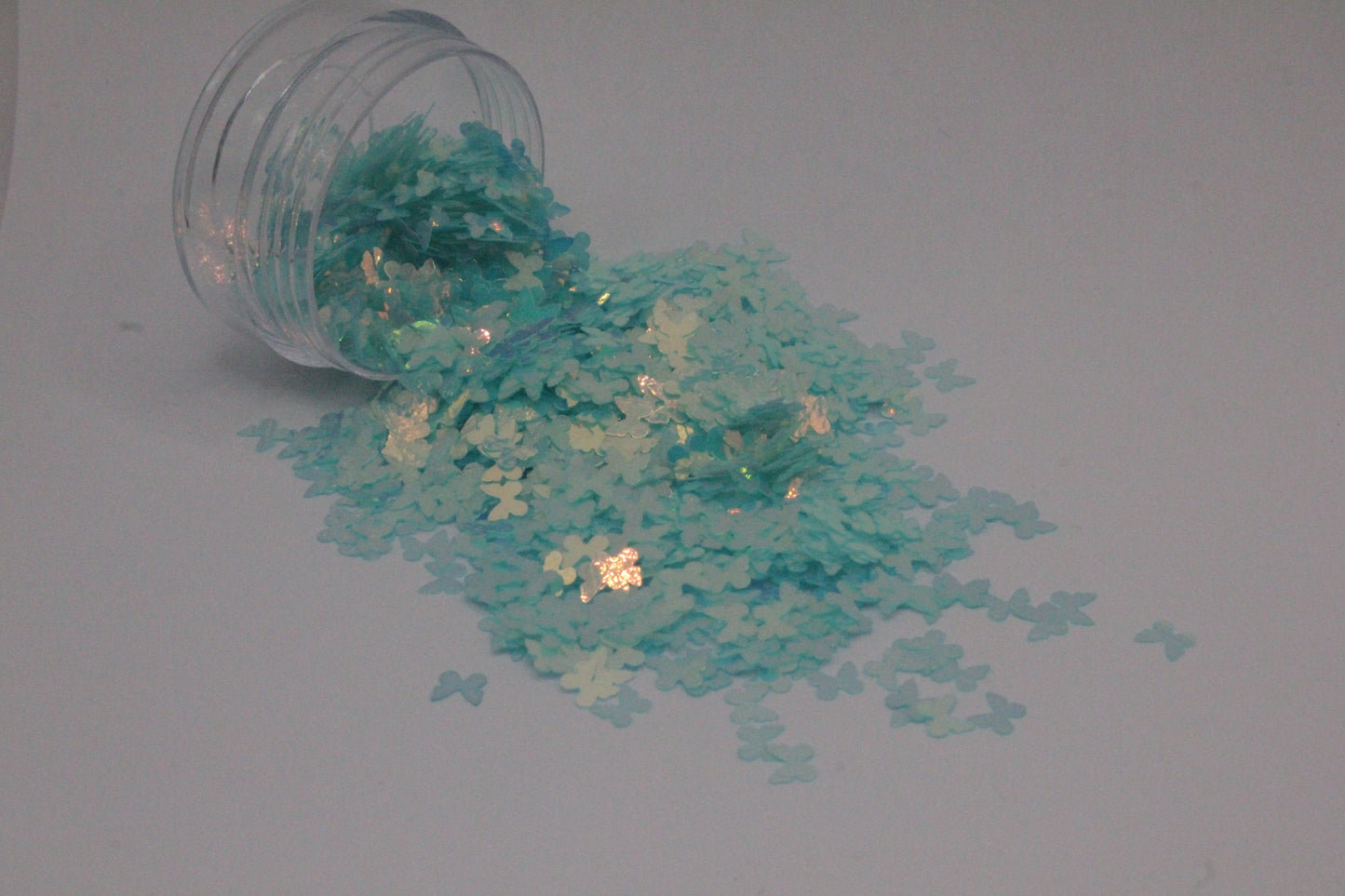 Glowing Opal Blue Moths