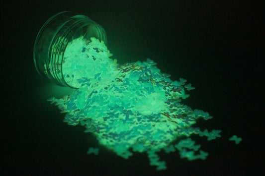 Glowing Opal Blue Moths