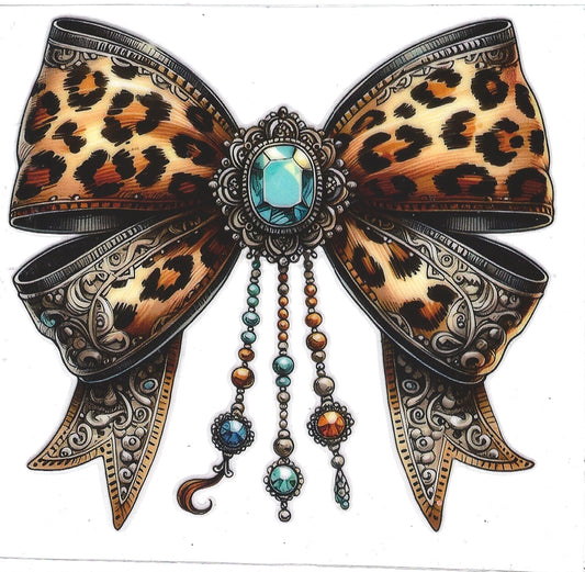 Fancy Leopard Bow