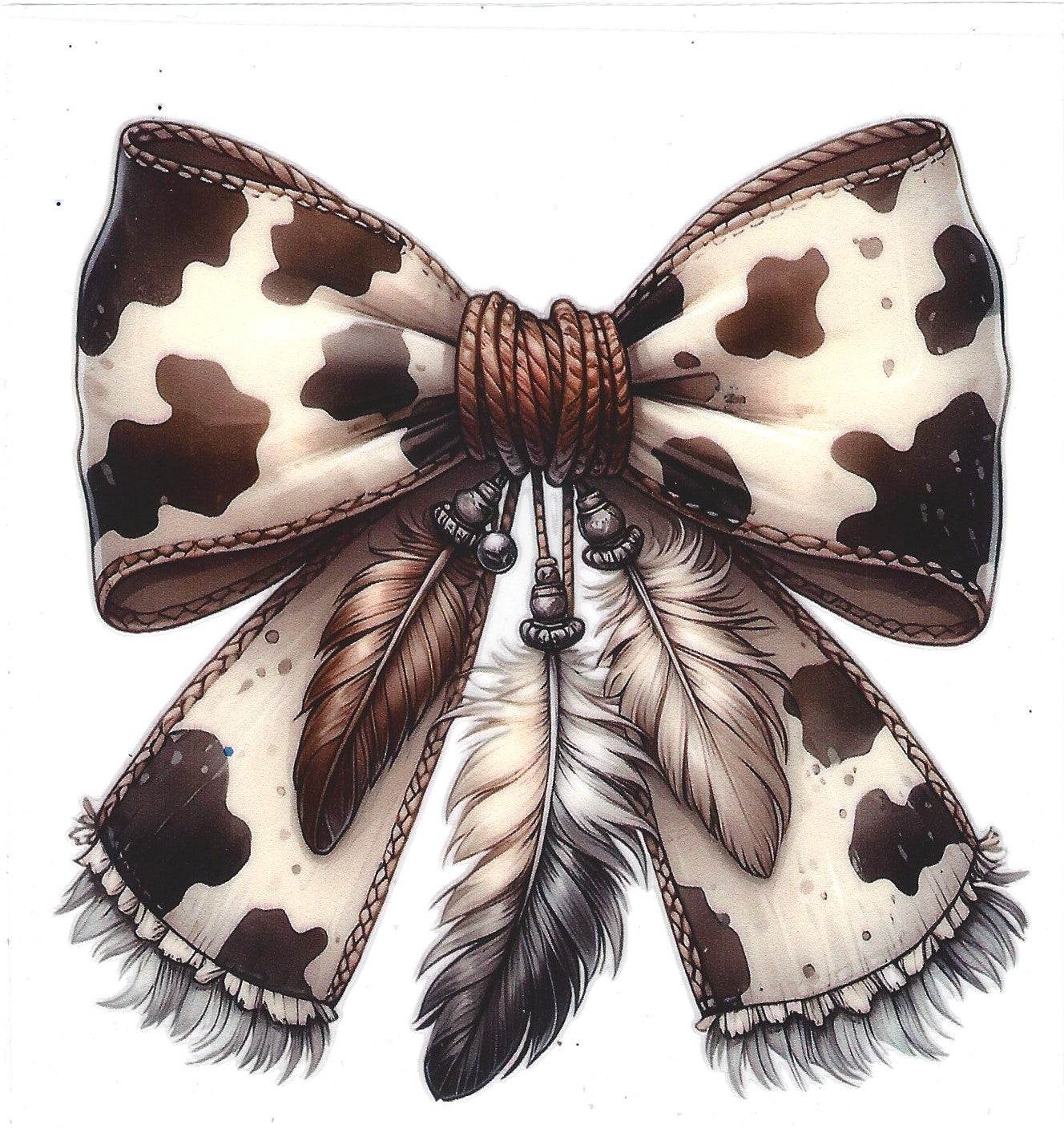 Cutsie Cow Print Bow