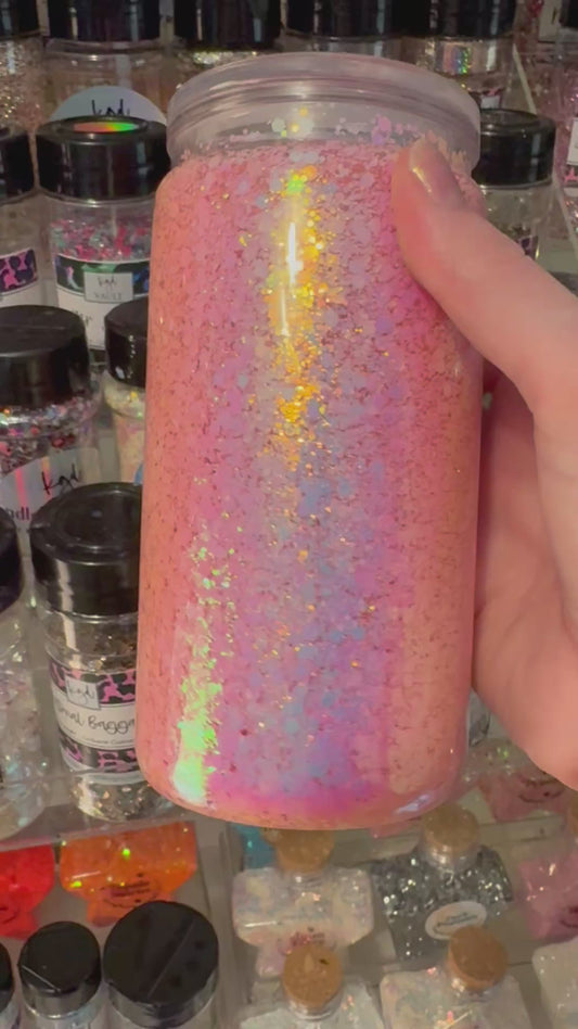 16oz Snowglobe Blank Pink